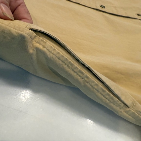 Lauren Ralph Lauren Women's Shirt Dress Denim Khaki Button Down Size M - Picture 8 of 10